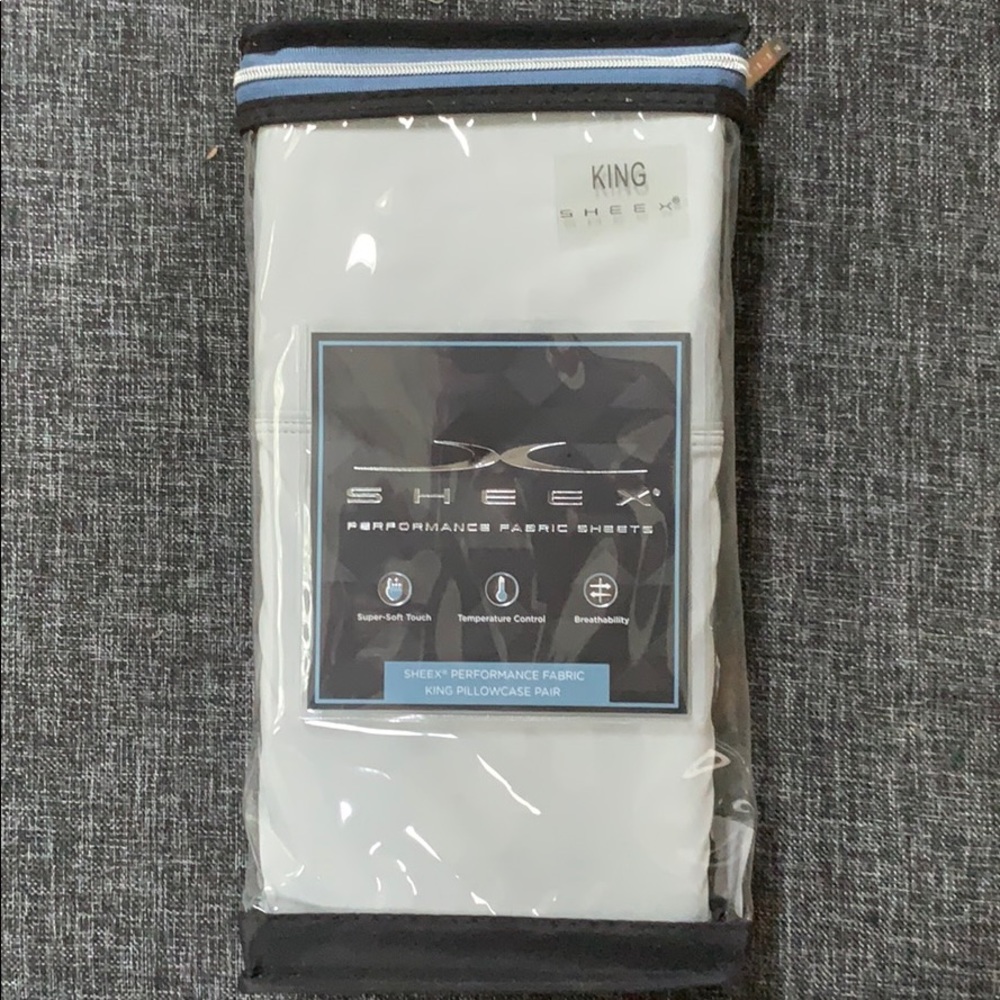 Sheex Performance King Pillowcase Pair Pearl Blue